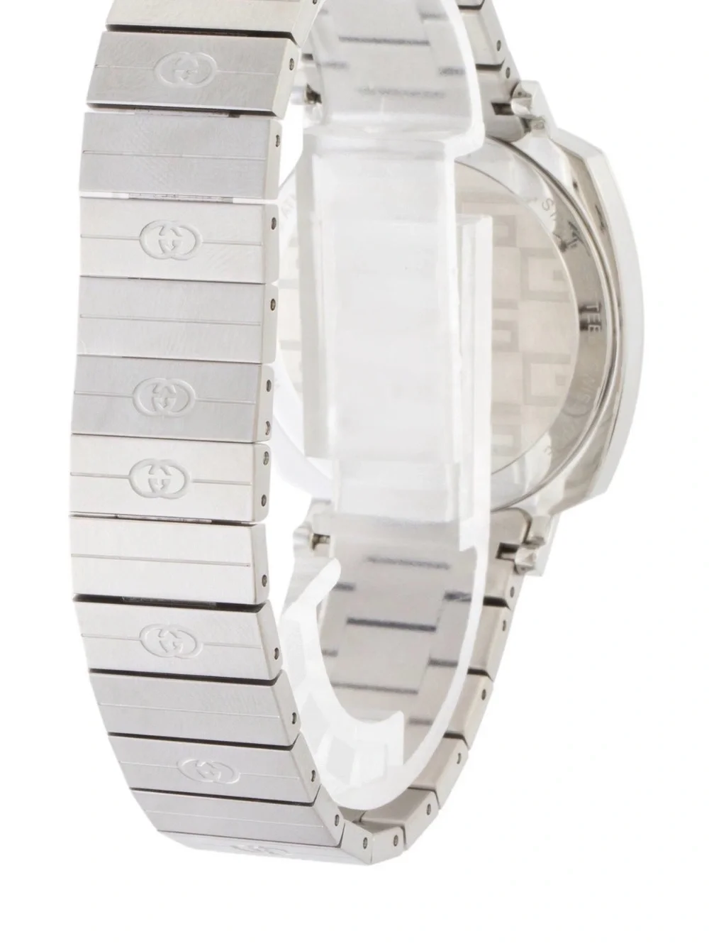 NWT Gucci Silver Stainless Steel Gucci Grip Watch